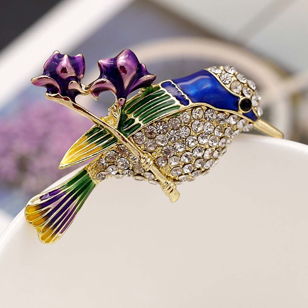 Trâm cài áo hình chim đậu cành cây