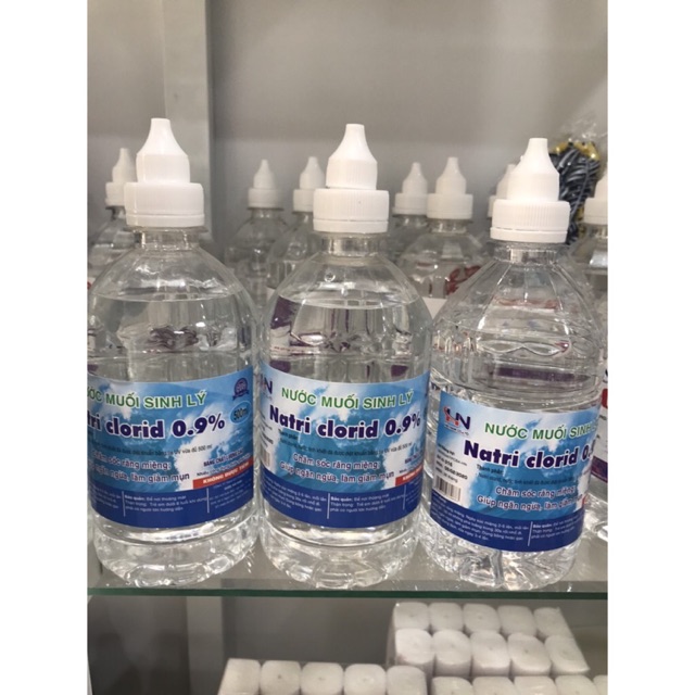 Nước muối sinh lí đóng chai 520ml