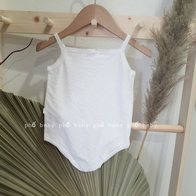 Bodysuit, body 2 dây nhiều màu bé gái chất liệu cotton mềm mịn body chip cho bé thoải mái ngày hè