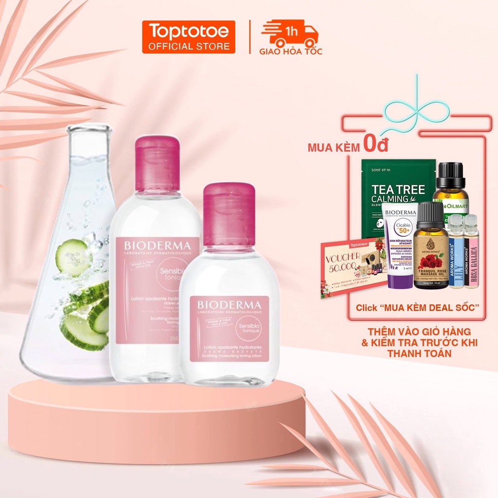 Nước Hoa Hồng Bioderma Sensibio Tonique 100ml/250ml Dành Cho Da Nhạy Cảm