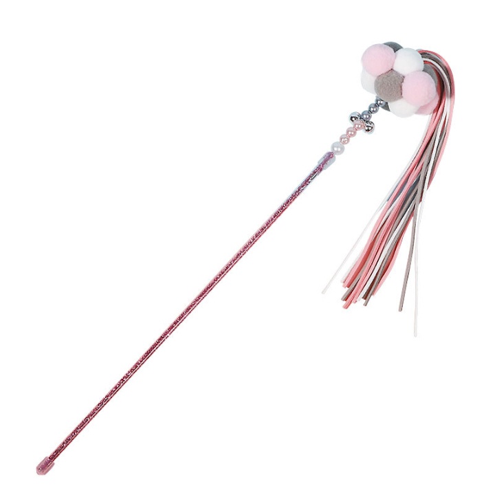 Cần câu mèo cục bông cao cấp siêu đẹp - Đồ chơi độc đáo cho mèo