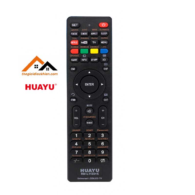 Remote Điều Khiển Tivi Đa Năng RM-L1130+X Dùng Cho Tất Cả Các Dòng TV Thông Minh-LCD-LED-3D