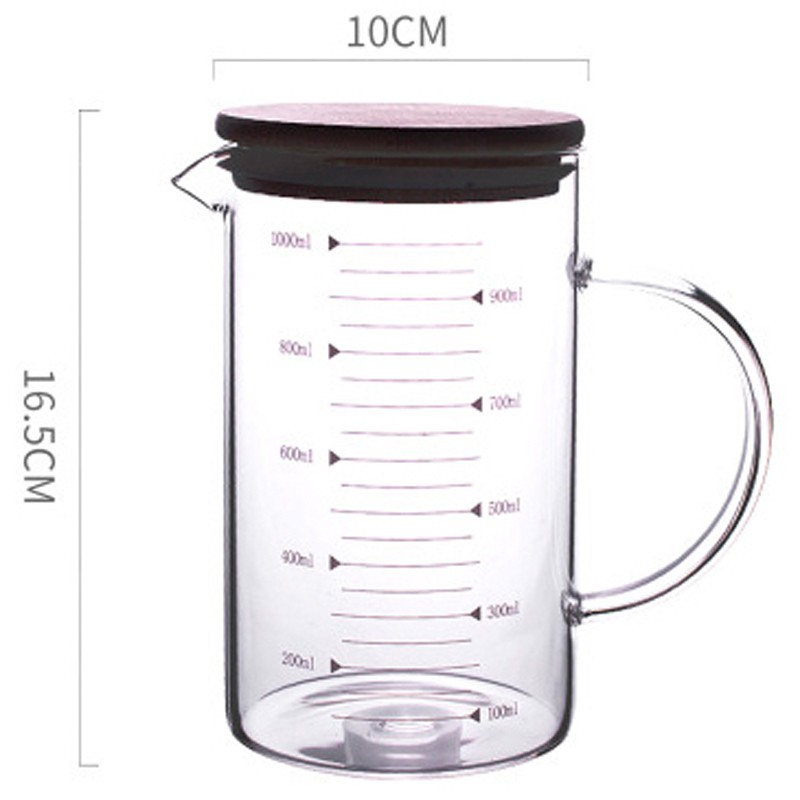 Cốc thủy tinh có vạch chia định lượng 350ml, 500ml, 1000ml