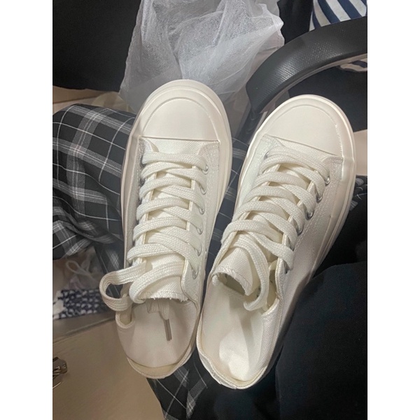 GIÀY ĐẠP GÓT ulzzang đế dày bánh mì vải canvas