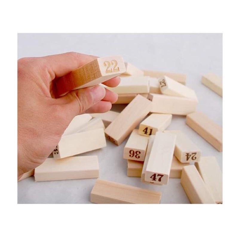 Bộ rút gỗ 48 thanh cao cấp size cực lớn , Đồ chơi rút gỗ loại to giúp bé phát triển khả năng phản xạ