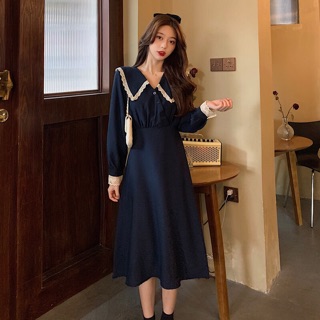 Đầm tay dài phối ren (sẵn)
