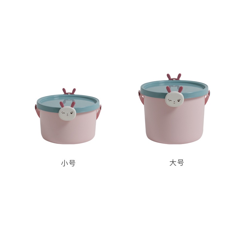 [COMBO] Hộp nhựa đựng đồ chơi hình tròn cho bé đa năng Nemby có nắp đậy hoạ tiết hoạt hình dễ thương (Combo)