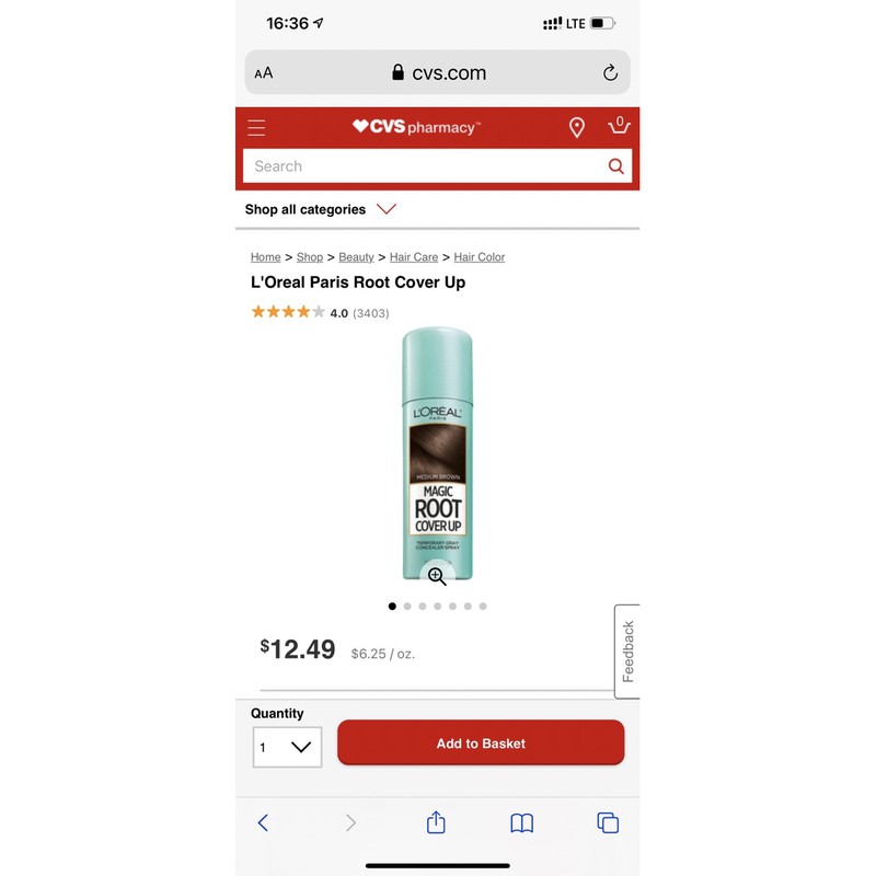 {Có sẵn } Chai xịt che phủ tóc bạc tạm thời L’oreal 57g màu nâu /nâu đen/ đen | BigBuy360 - bigbuy360.vn