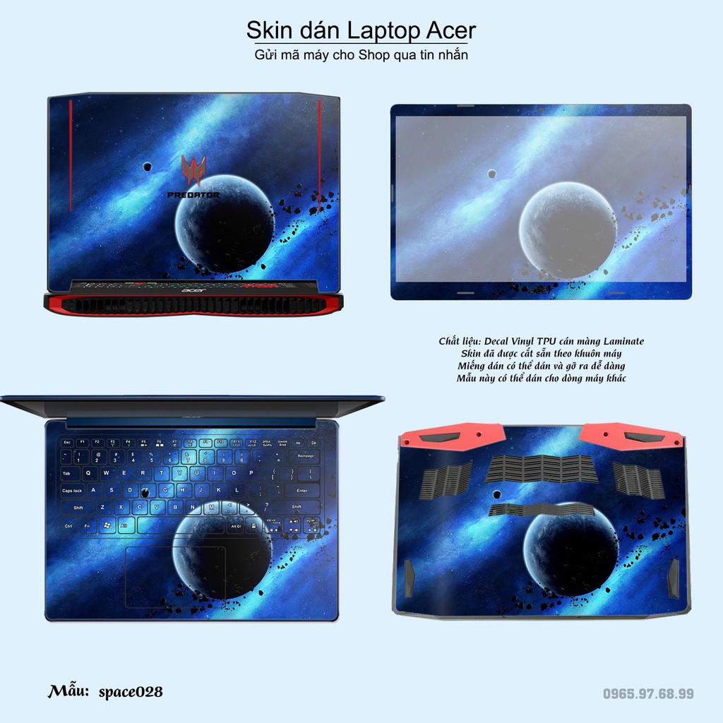 Skin dán Laptop Acer in hình không gian _nhiều mẫu 5 (inbox mã máy cho Shop)