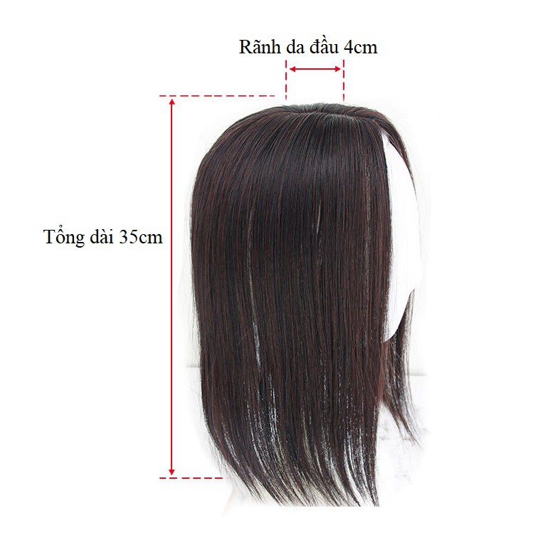 Tóc giả kẹp hói 😍FREESHIP😍 Tóc dán hói 2 mái XFK01