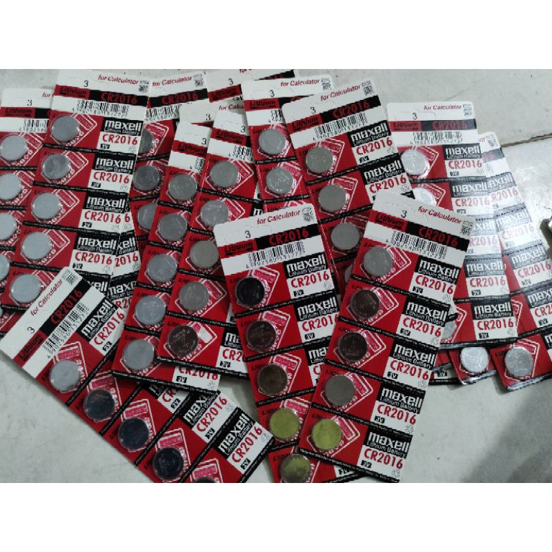 vỉ 5 viên pin cmos cr 2016 3v maxell,pin remot