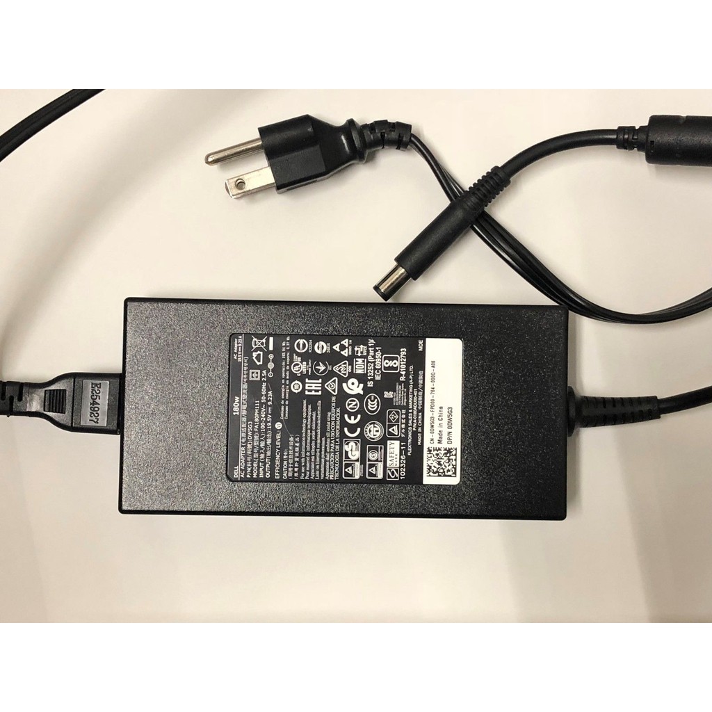 SẠC LAPTOP DELL 180W 19.5V - 9.23 HÀNG ZIN tốt BH 12 tháng( Đầu Kim) Dell Precision Workstation M4600, M4700, M4800 ZIN