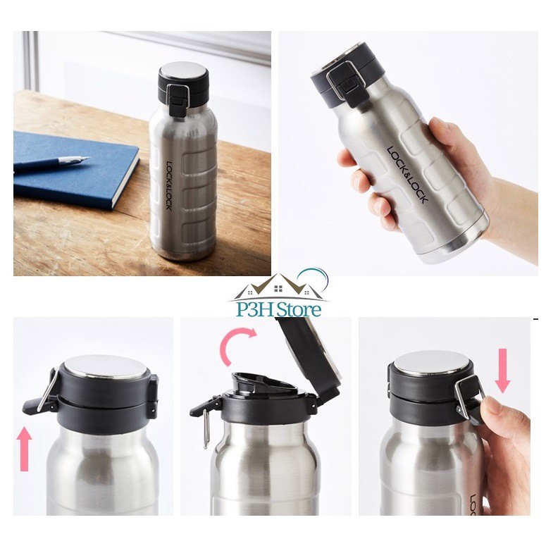 Bình Giữ Nhiệt Lock&Lock Bumper Bottle LHC4142SLV (650ml) - Bạc