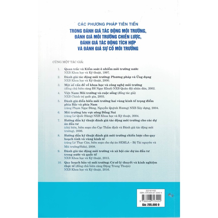 Sách - Các Phương Pháp Tiên Tiến Trong Đánh Giá Tác Động Môi Trường, Đánh Giá Môi Trường Chiến Lược, Đánh Giá Tác Động