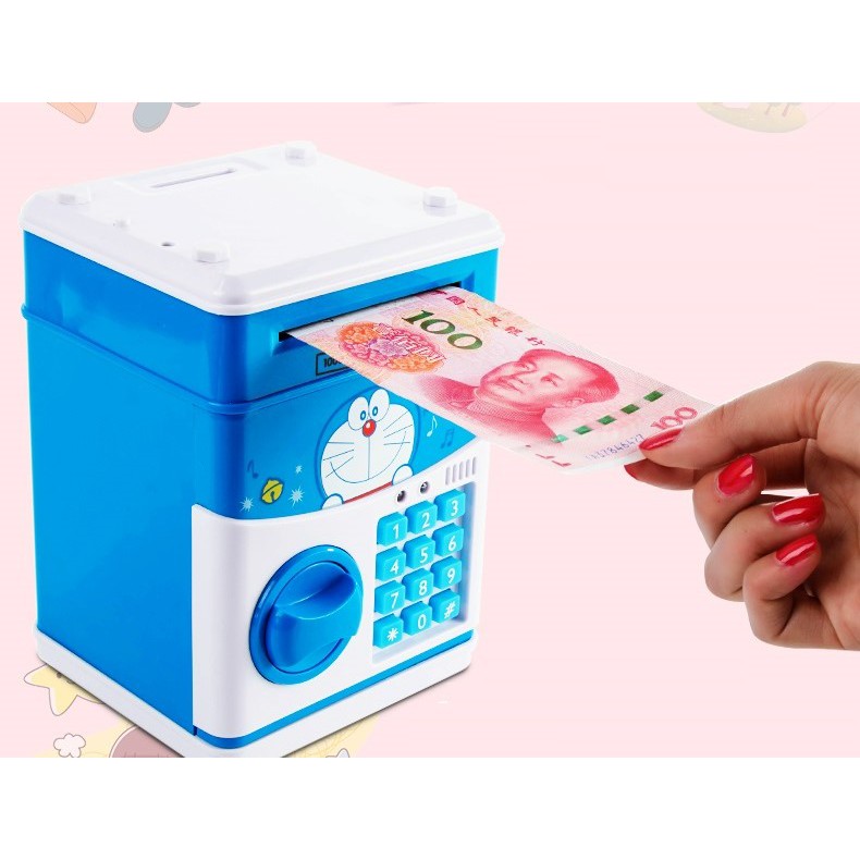 Ống Heo Tiết Kiệm Tiền Hình Máy Atm / Mèo Hello Kitty / Minion / Doraemon Dễ Thương Cho Bé