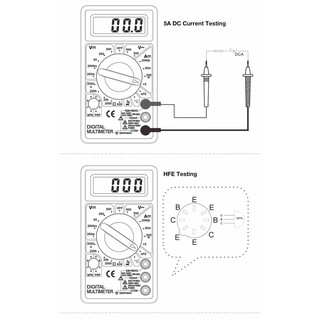 DT838 LCD Digital Multimeter AC DC Tester Voltmeter Resistance Temperature Test