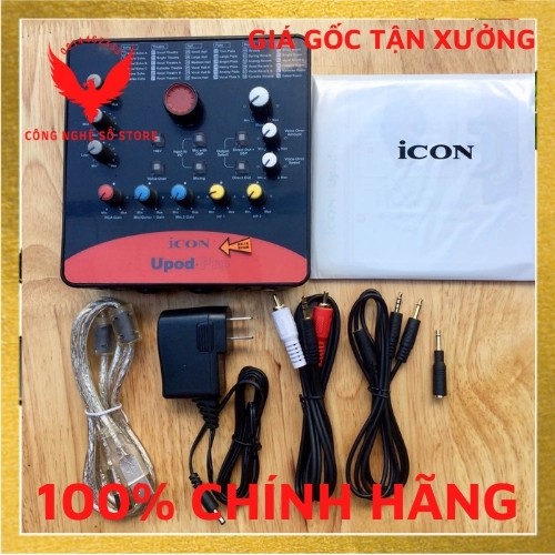 [Mã 44ELSALE2 giảm 7% đơn 300K] (Hàng có sẵn) Card âm thanh Hát Karaoke Thu Âm Live Stream Icon Upod Pro Chính Hãng