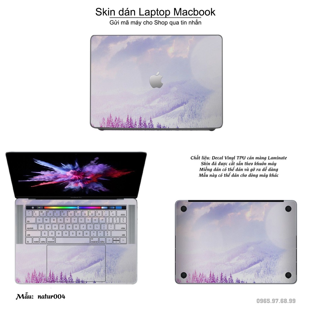 Skin dán Macbook mẫu thiên nhiên (đã cắt sẵn, inbox mã máy cho shop)