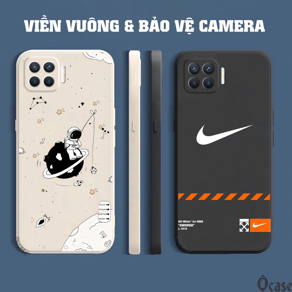 Ốp Lưng Oppo A73 / A93 / F17 / F17 Pro In Hình Vũ Trụ Cạnh Viền Vuông Có Bảo Vệ Camera