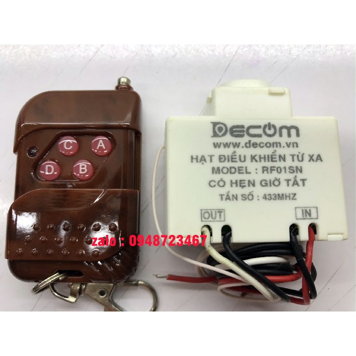 Công tắt điểu khiển từ xa tắt mở thiết bị điện DECOM RF01SN