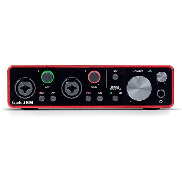 SOUNDCARD Thu Âm FOCUSRITE SCARLETT 2I2 (GEN3) - Chính hãng phân phối