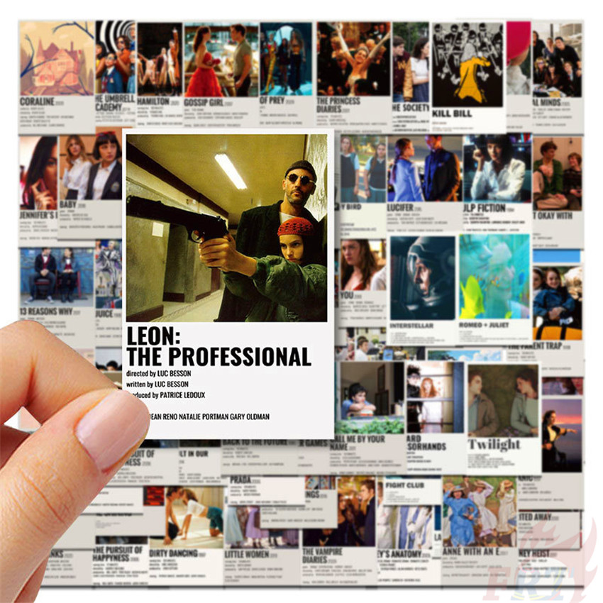 ❉ Mixed Movie & TV Shows Series 03 Retro Mini Poster Stickers ❉ 64Pcs/Set DIY Fashion Waterproof Doodle Decal Stickers