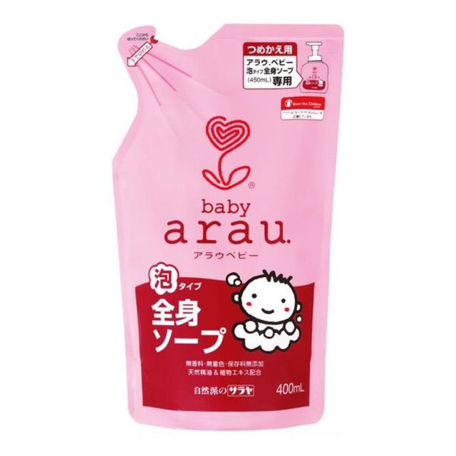 Sữa tắm gội baby Arau, túi siêu tiết kiệm