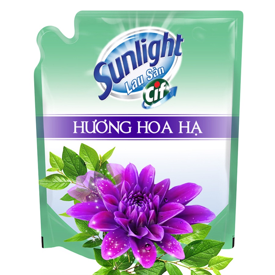 Nước lau sàn Sunlight hương hoa lily / hương hoa diên vỹ túi túi lớn 3,6kg