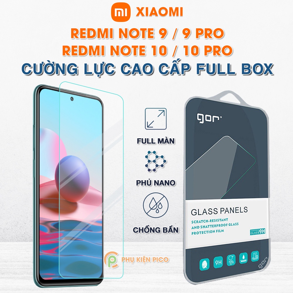 Cường lực Xiaomi Redmi Note 10 / Redmi Note 10 Pro / Redmi Note 10s / Redmi Note 9 Pro full màn hình chính hãng Gor