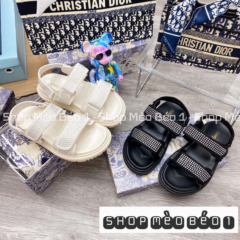 Sandal thể thao cd đế bằng quai đá dán ngang fullbox