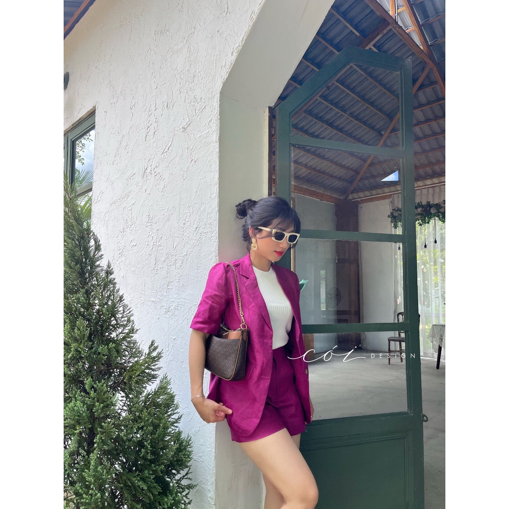 Quần short blazer linen prenium Cói Design