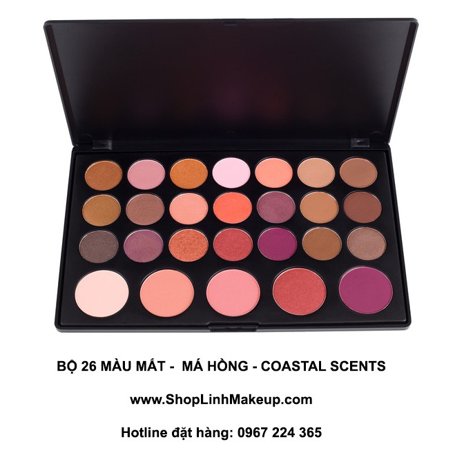 BẢNG PHẤN MẮT - MÁ HỒNG COASTAL SCENTS 26 SHADOW BLUSH CHÍNH HÃNG