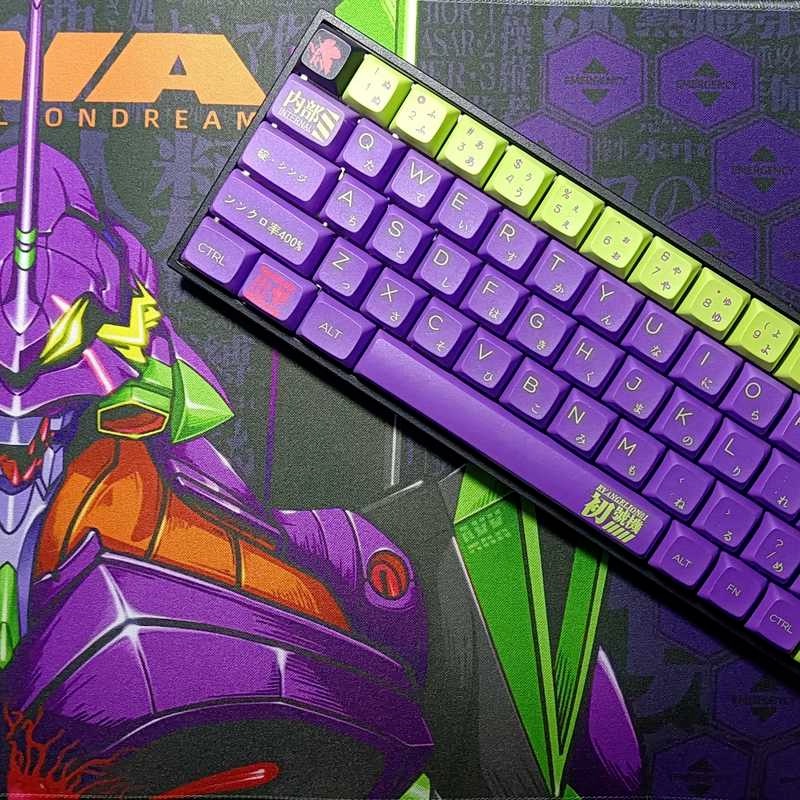 EVANGELION Keycaps XDA Hồ sơ EVA Chủ đề 120 Phím PBT Dye Thăng hoa bàn phím cơ học keycaps
