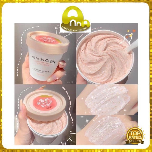 [100% SÁNG MỊN DA] Kem Tẩy Da Chết Peach Clear Body Scrub 200ML, Trị Mụn, Dưỡng Ẩm, Làm Đẹp Da Cam Kết Chất Lượng -Anna | BigBuy360 - bigbuy360.vn