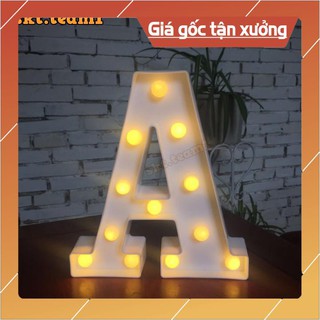 đèn led trang trí chữ cái - trang trí sinh nhật, tiệc cưới, spa cao 22cm (A-R)