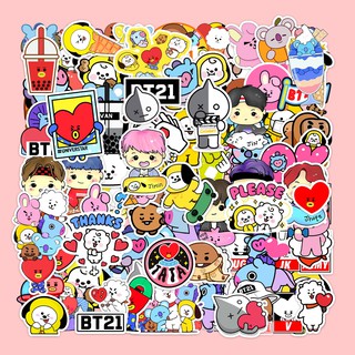 [ Xưởng Bán Sỉ ] 50 Hình Sticker Chủ Đề BTS Cute Dán Nón Bảo Hiểm Chiệu Liệu Chống Thấm Nước