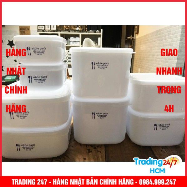 [Giao hàng HCM - 4h ] Hộp nhựa đựng thực phẩm White Pack 1L NỘI ĐỊA NHẬT BẢN