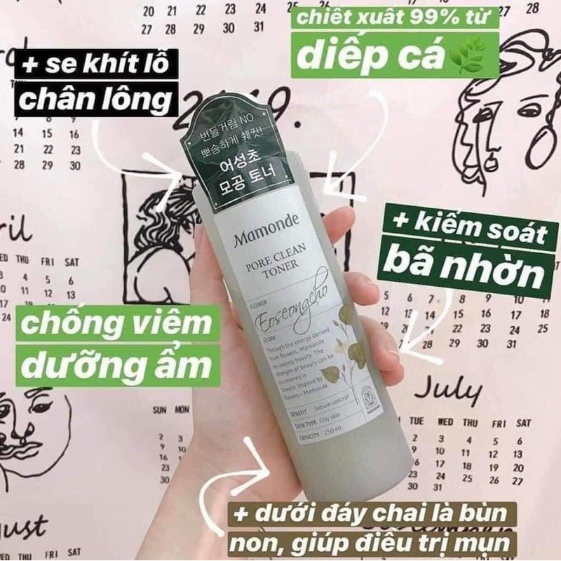 [Chính Hãng] Toner Mamonde Làm Sạch &amp; Dịu Da Cho Da Mụn Centella Trouble Toner 250ml [CiCa Cosmetic]