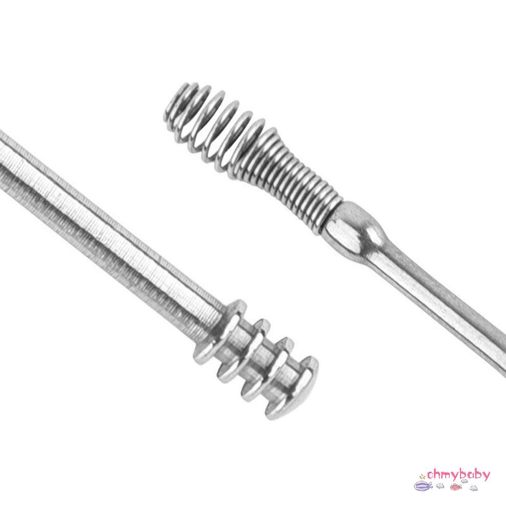 6 cái / bộ Dụng cụ lấy ráy tai bằng thép không gỉ Earpick Wax tẩy lông Curette Nhặt tai [8/12]