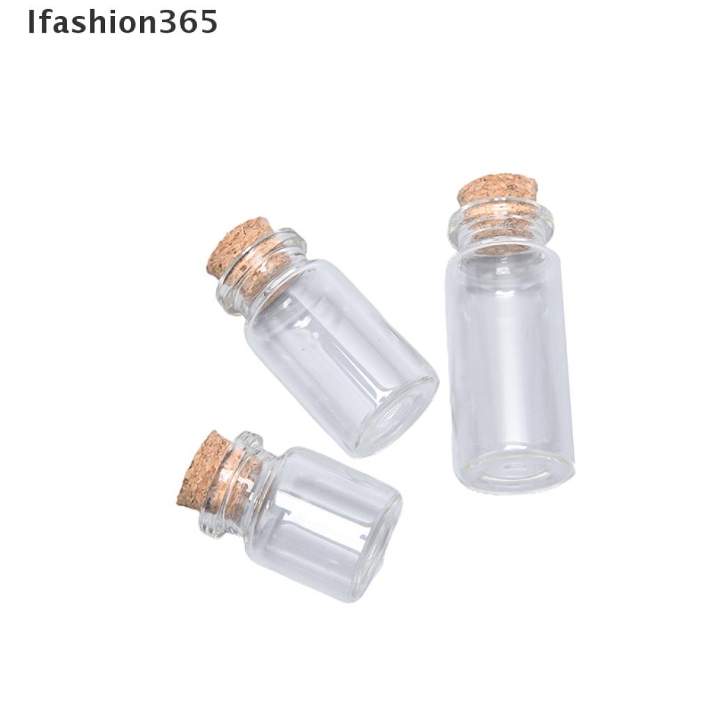 Set 10 lọ thủy tinh mini 365 với nút bần trong suốt trang trí tiệc cưới