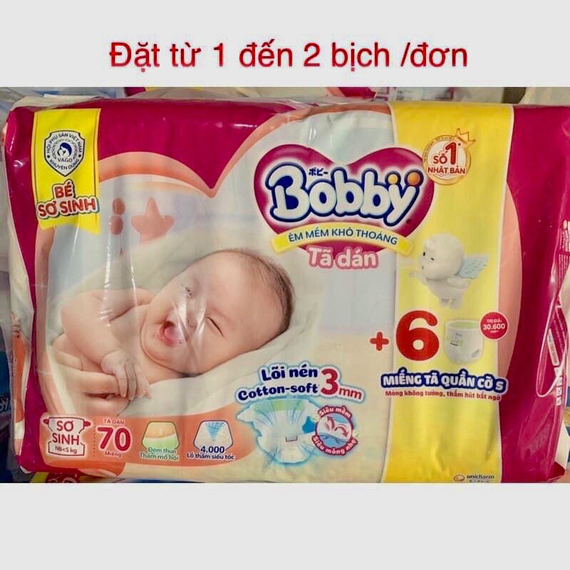 [HÀNG TẶNG] Tã dán Bobby XS42/XS70/S56/M48/L42 miếng