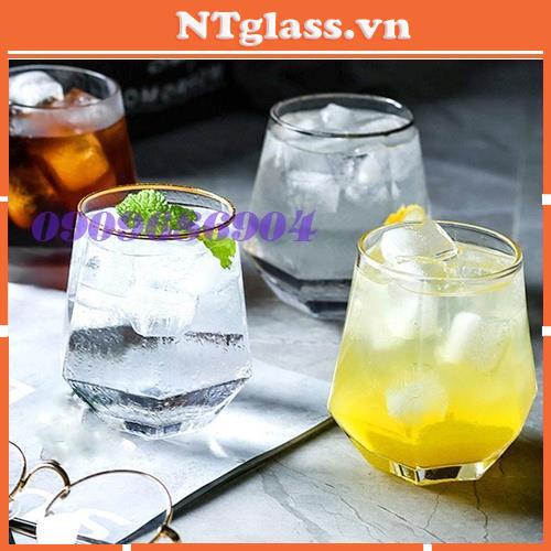Ly thủy tinh đáy lục giác sang trọng 310ml