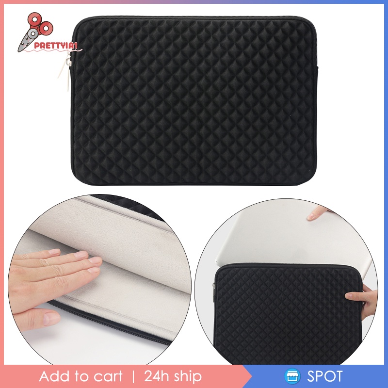 Vỏ Bọc Bảo Vệ Laptop Chống Thấm Nước Màu Đen Prettyia1