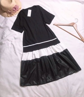 Váy cotton phối đuôi cá