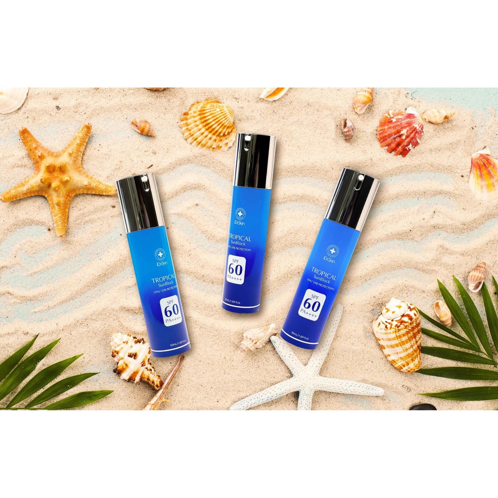 KEM CHỐNG NẮNG VẬT LÝ IDr.SKIN TROPICAL SUNBLOCK 𝐒𝐏𝐒𝟔𝟎 𝐏𝐀++++ -