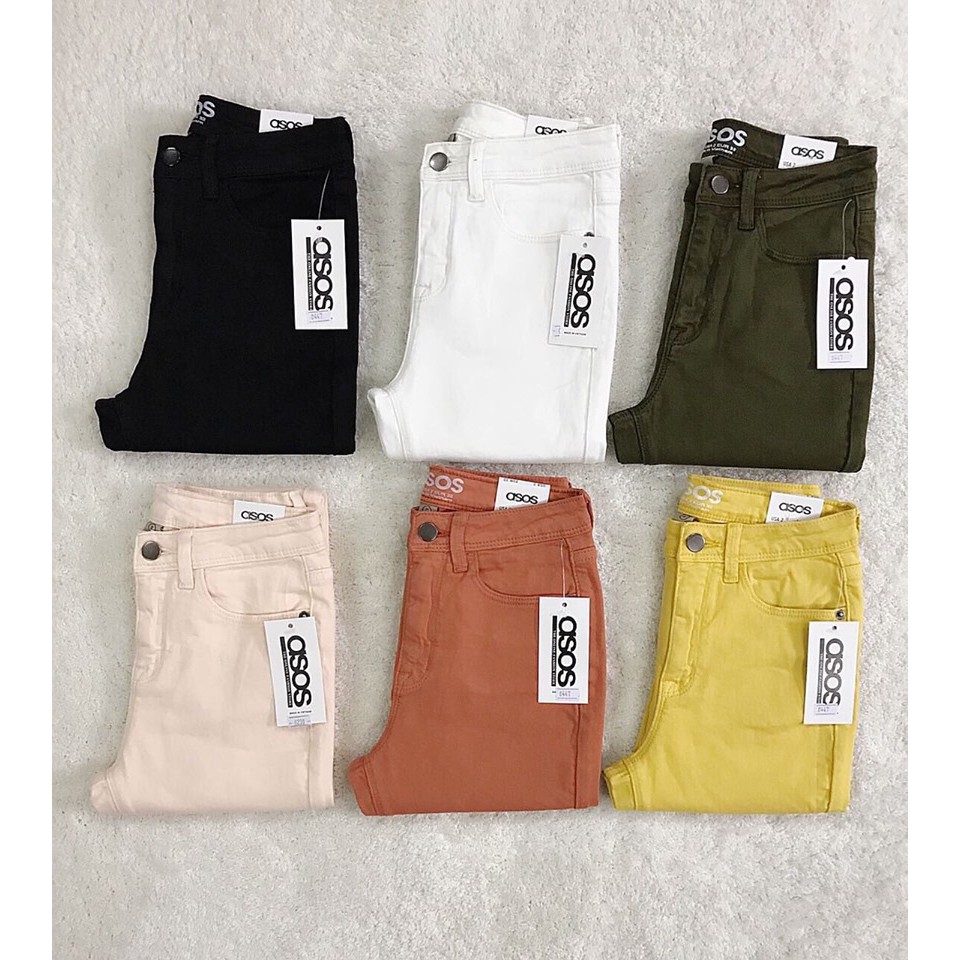 Quần Jean Skinny ôm màu trơn 9 tấc - 105asos | BigBuy360 - bigbuy360.vn