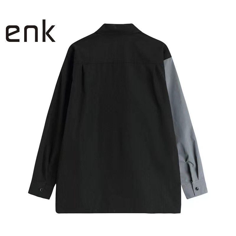 Áo Sơ Mi Tay Dài Phối Màu Tương Phản Thời Trang Xuân Thu 2022 Cho Nam Và Nữ