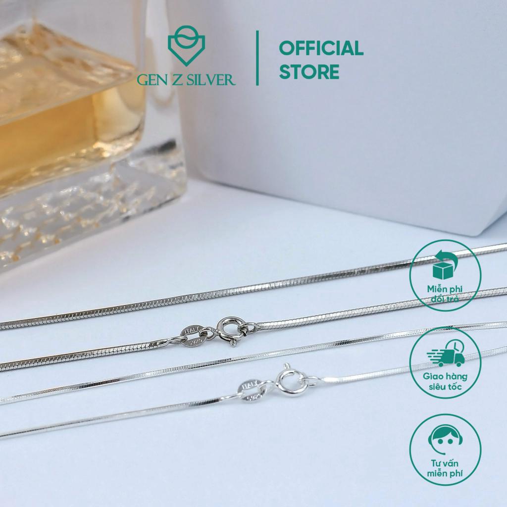 Dây chuyền bạc 925 xi bạch kim Gen Z Silver dây mì trơn - sợi máy chắc bền DCZ10518501