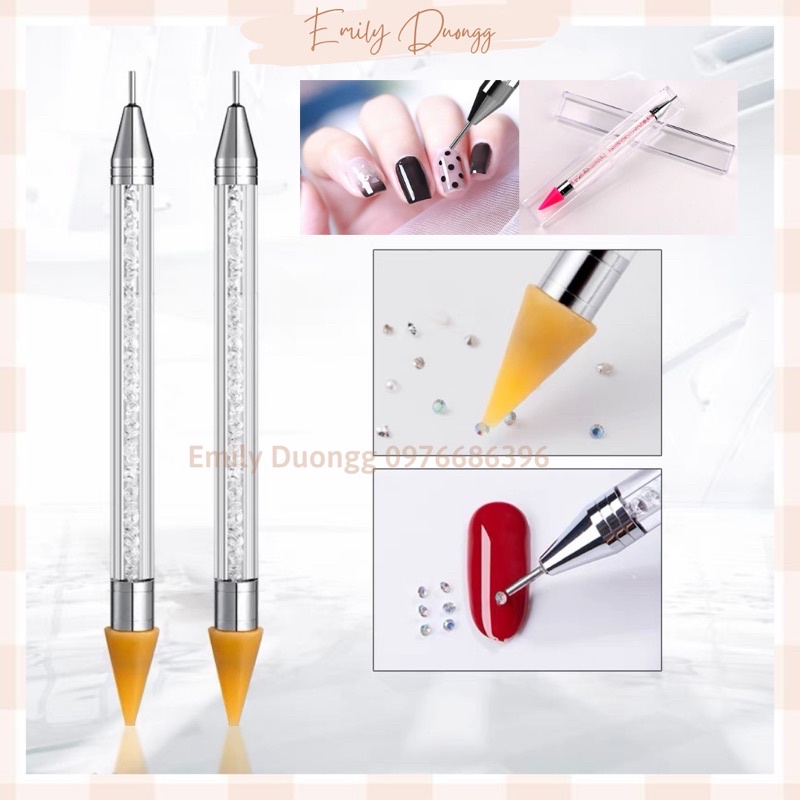 Bút chấm đá nail 2 đầu tiện lợi