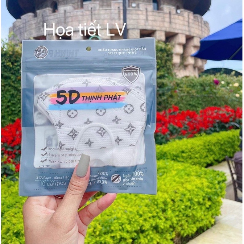 THÙNG 100c KHẨU TRANG 5D TP HOẠ TIẾT